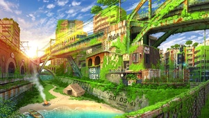 幻想东京城市一角
