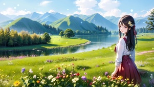 漫步花田