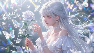 花漾壁纸|蝴蝶女孩