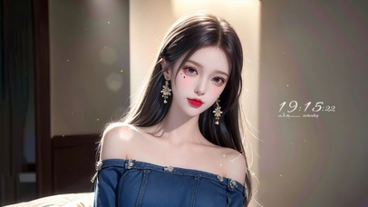 小清新长发可爱女生