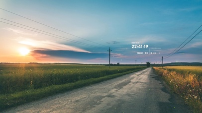 4K 唯美治愈田间小路