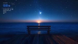 夜晚海岸风景