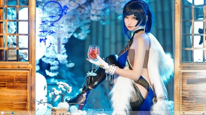 原神夜兰雪花飞舞