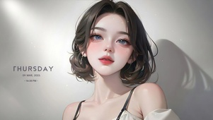 4K治愈短发清纯女孩