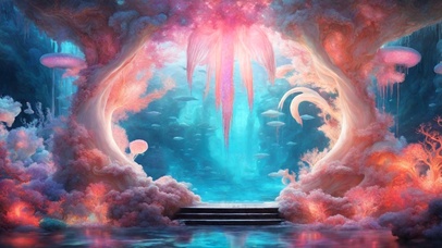 唯美的海底洞府