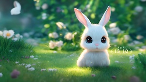4k可爱小白兔