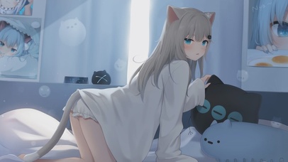 可爱猫儿少女