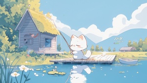 小猫钓鱼