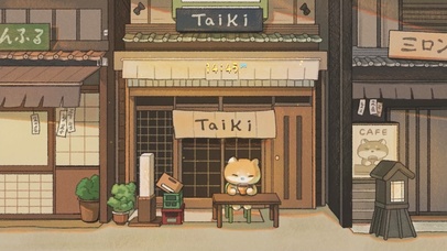 日式咖啡店可爱小狗