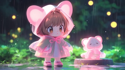 下雨天小萝莉