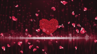 梦幻红色玫瑰花爱心粒子