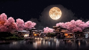 樱花夜