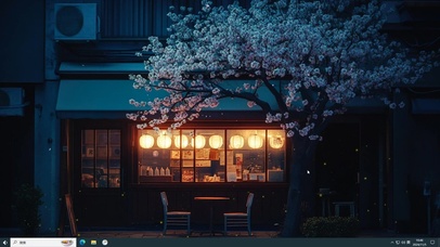 安静的夜晚小店主题