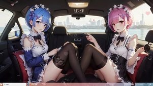 4k黑丝游艇拉姆蕾姆美少女