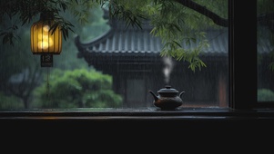 烟雨中