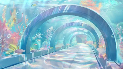 氧气感清透海底隧道