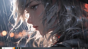 雨中美女