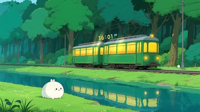 松柏森林复古列车