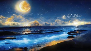 唯美海岸星空