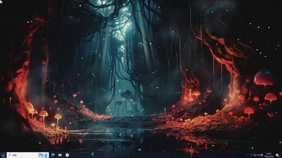 神秘AI梦幻森林-桌面主题
