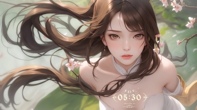 飞舞的樱花少女