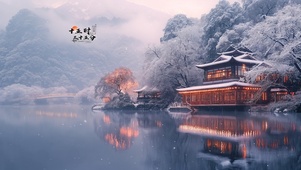 雪中湖