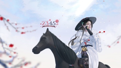 4K 寒梅古风侠女