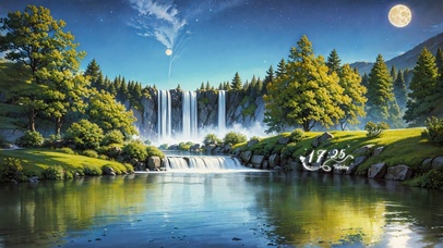 4K唯美夜晚湖畔