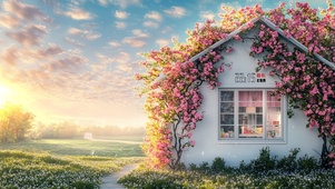 唯美治愈花藤小屋