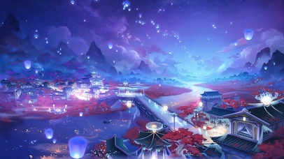 4K 唯美国风入夜盛世长安城