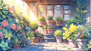 绿植小庭院