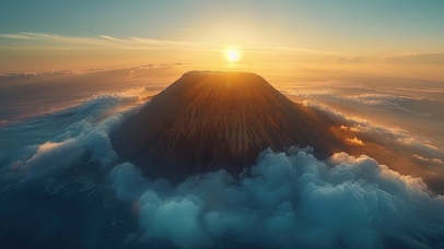 火山的云海奇观