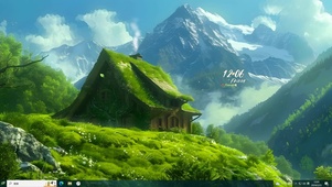 青葱绿色小屋