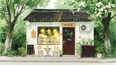 清新奶茶咖啡小屋