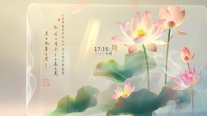 护眼青绿 治愈荷花