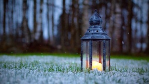 雪夜灯火