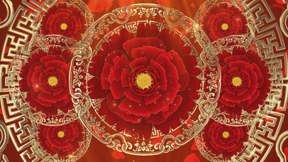 唯美中国风牡丹花