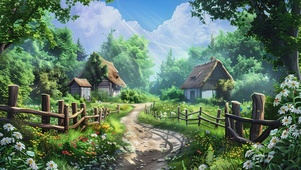 森林小屋ai壁纸