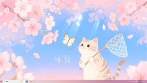 樱花树下猫咪