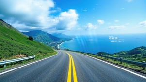 春天の海景