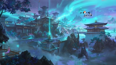 古风唯美仙境月色