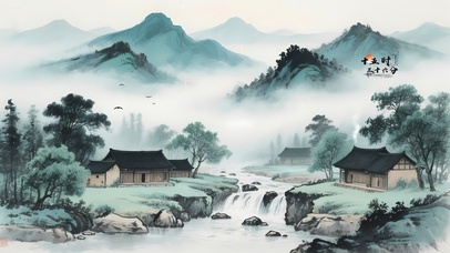 雨天 村落
