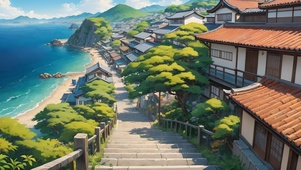海边日式小镇