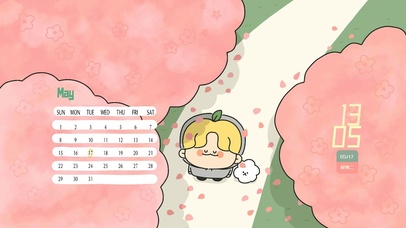 可爱小朋友[带真实日历]