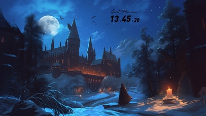 夜幕下的霍格沃茨