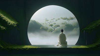 4K高清国风意境绿色禅意壁纸