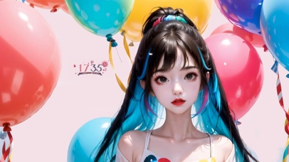 清纯气球女孩