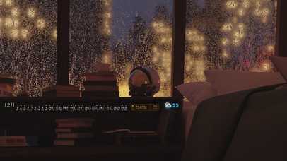 舒适的雨天城市房间