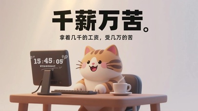 打工人趣味文字桌面