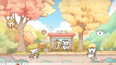 秋天游玩的狗狗